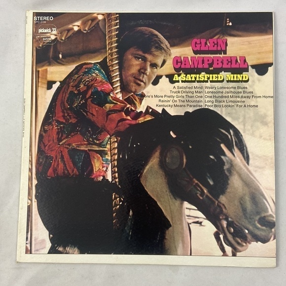 Glen Campbell A Satisfied Mind Pickwick 33 SPC-3134-B Stereo Vinyl Record LP - Picture 9 of 9